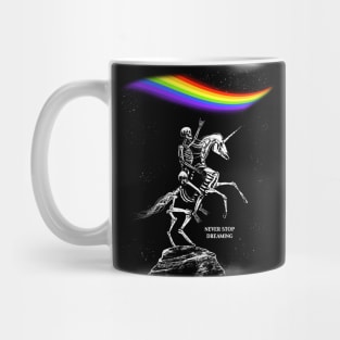 Never stop dreaming (transparent) Mug